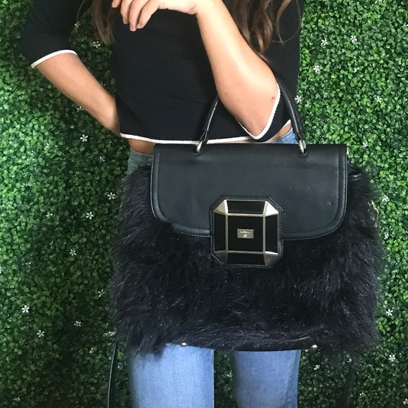 Fiorelli Black Faux Fur Bag - Picture 3 of 5